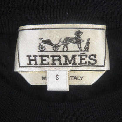Hermes 24SS Jeu De Points Harnais 100% Wool Embossed Short Sleeve Knit Sew