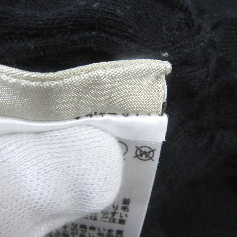 Hermes 24SS Jeu De Points Harnais 100% Wool Embossed Short Sleeve Knit Sew