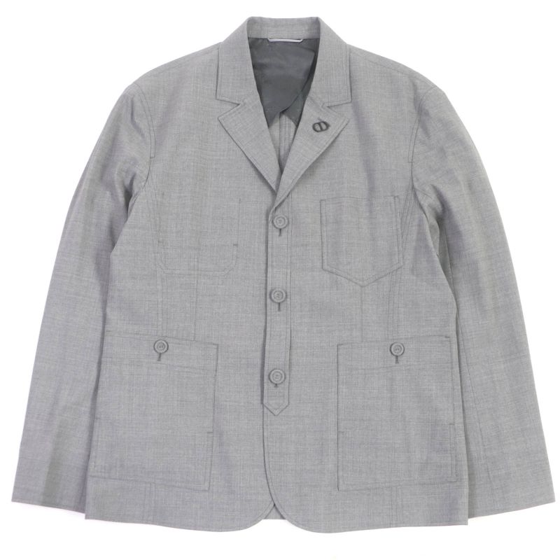 DIOR Homme 23SS 313c203a5725 Virgin Wool CD Logo Lapel Pin Workwear Jacket