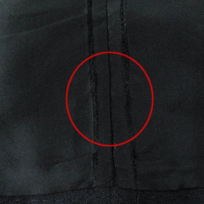 CHANEL P43905v31200 100% Silk With Gripore Buttons Knee Length Tight Skirt