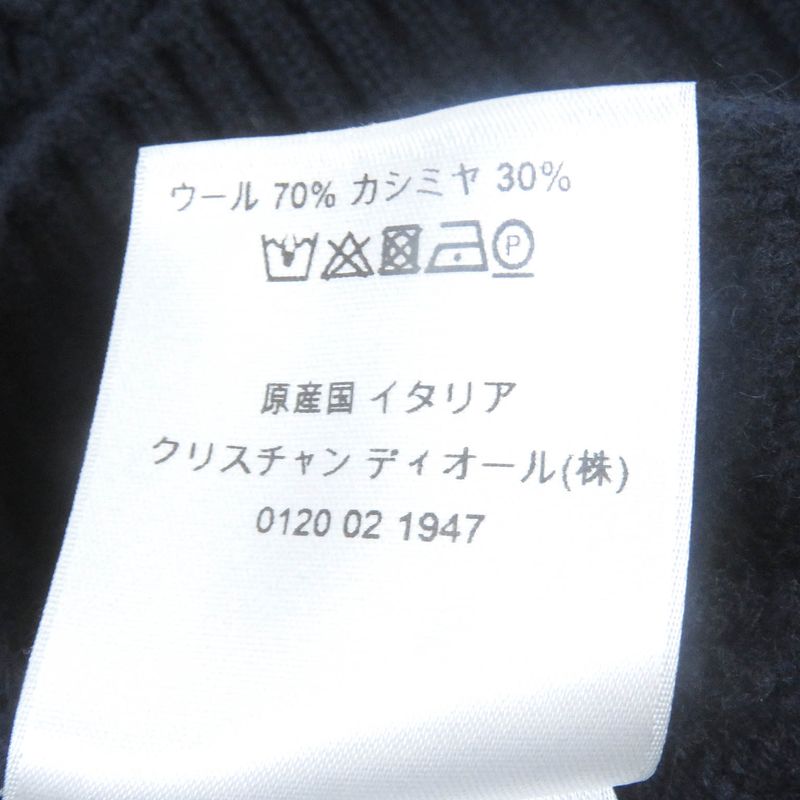 DIOR Homme 20AW 013m607at074 Wool Cashmere CD Diamond Argyle High Neck Long