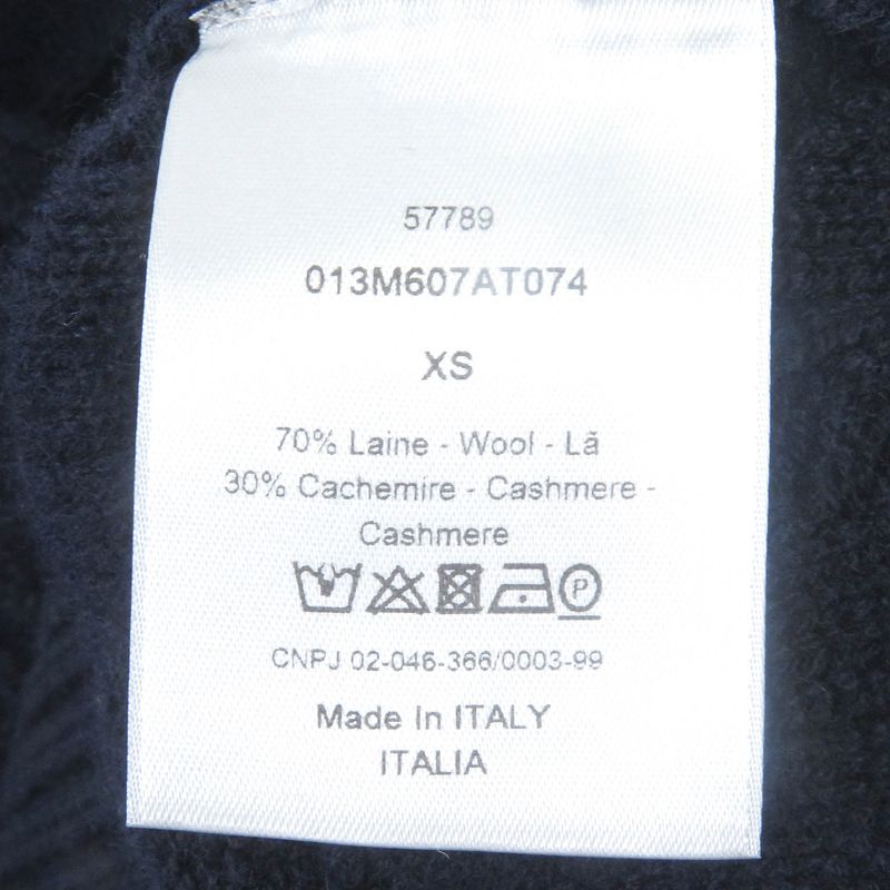 DIOR Homme 20AW 013m607at074 Wool Cashmere CD Diamond Argyle High Neck Long