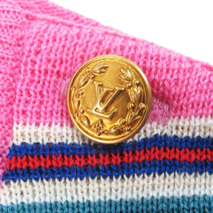 Louis Vuitton 22SS 100% Wool Logo Gold Button LV Stripe Sleeve Dress/dress