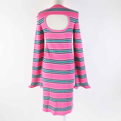 Louis Vuitton 22SS 100% Wool Logo Gold Button LV Stripe Sleeve Dress/dress