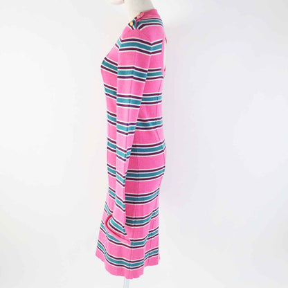 Louis Vuitton 22SS 100% Wool Logo Gold Button LV Stripe Sleeve Dress/dress