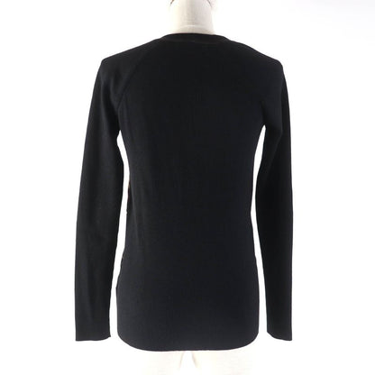 Louis Vuitton Leopard Silk Switched V-neck Wool Cardigan With Logo Buttons