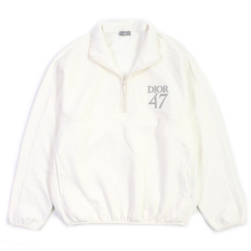 DIOR Homme 24SS 413j434a0879 Logo Embroidery Half Zip Pullover Sweatshirt