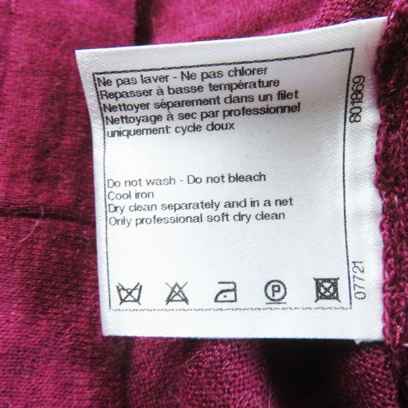 CHANEL 12A P44155 100% Alpaca Coco Mark Elephant Long Sleeve Knit Pullover