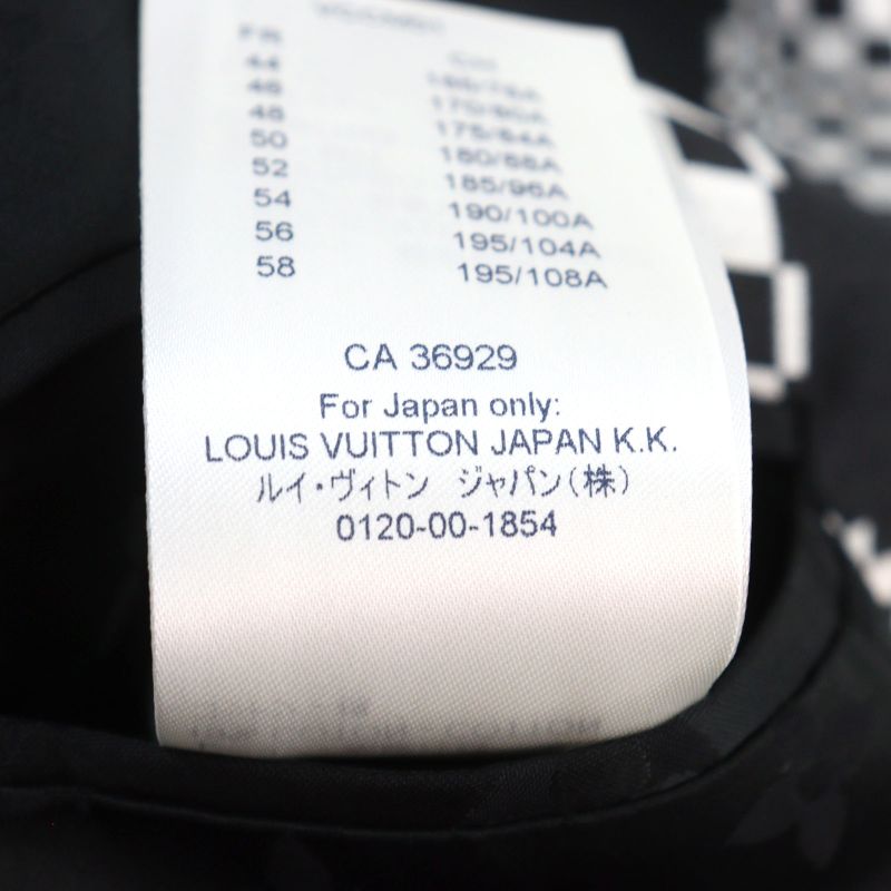 Louis Vuitton 21AW Hkc71w Distorted Damier Chester Coat Black White 50 Made In