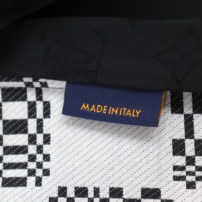 Louis Vuitton 21AW Hkc71w Distorted Damier Chester Coat Black White 50 Made In