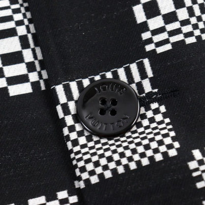 Louis Vuitton 21AW Hkc71w Distorted Damier Chester Coat Black White 50 Made In