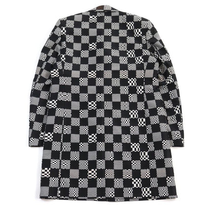 Louis Vuitton 21AW Hkc71w Distorted Damier Chester Coat Black White 50 Made In