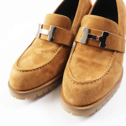 Hermes 2022 222061 Silver Hardware Hhardware Suede Leather Heel Loafer/pumps
