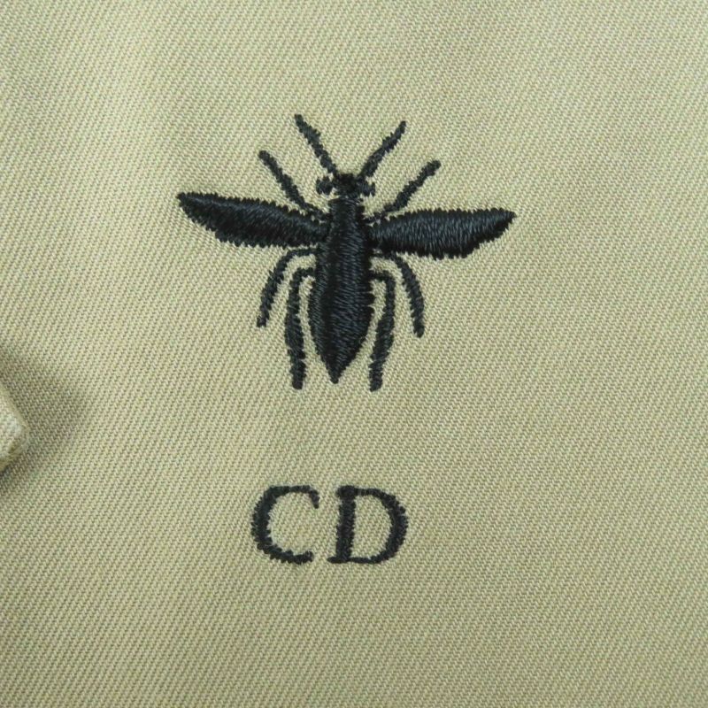 Christian DIOR 841m55a3332 Cotton CD Logo BEE Embroidery Long Length Flared