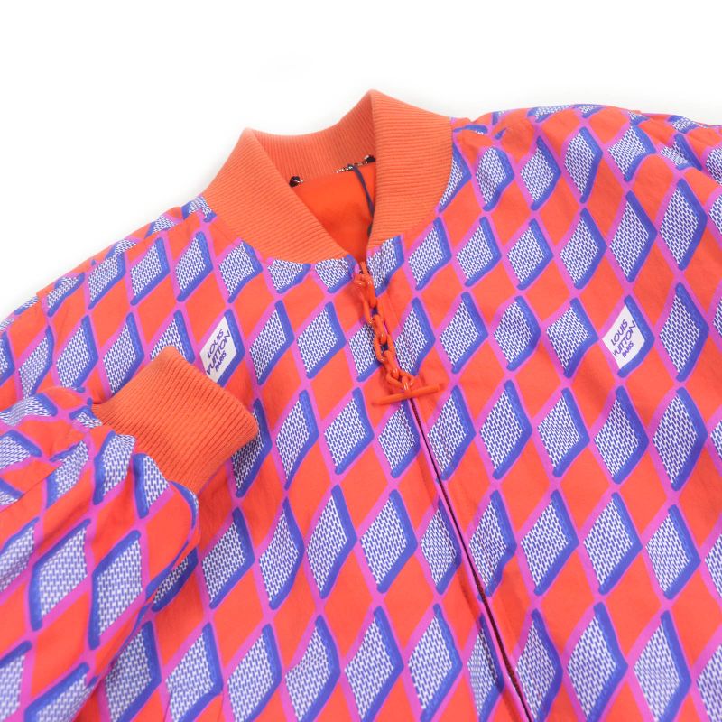 Louis Vuitton 22AW Hnb73e Diamond Damier Pattern Graphic Bomber Jacket Blouson