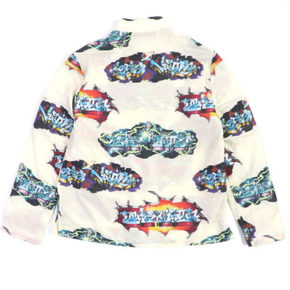  Louis Vuitton 2022 Hns09w LV Graffiti Stand Collar Long Sleeve Shirt Cream