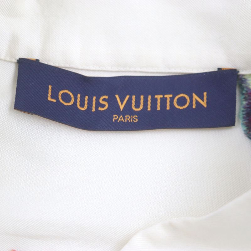  Louis Vuitton 2022 Hns09w LV Graffiti Stand Collar Long Sleeve Shirt Cream
