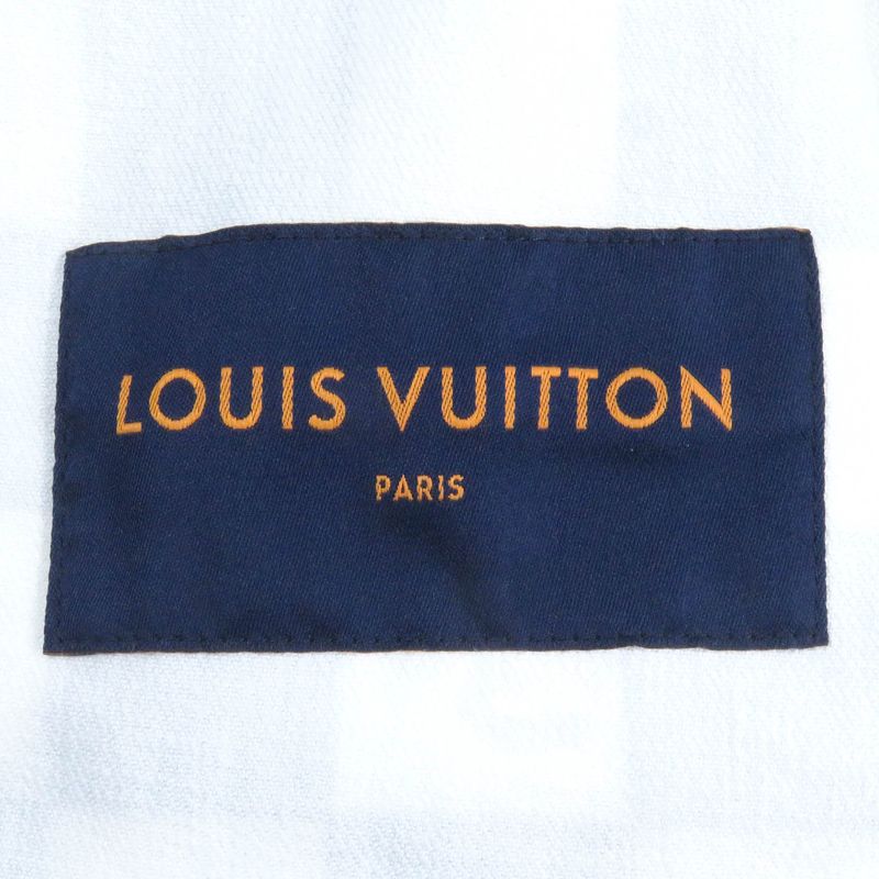 Louis Vuitton 21AW Hla20w Damier Denim Trucker Jacket Cabas-all White Blue 52