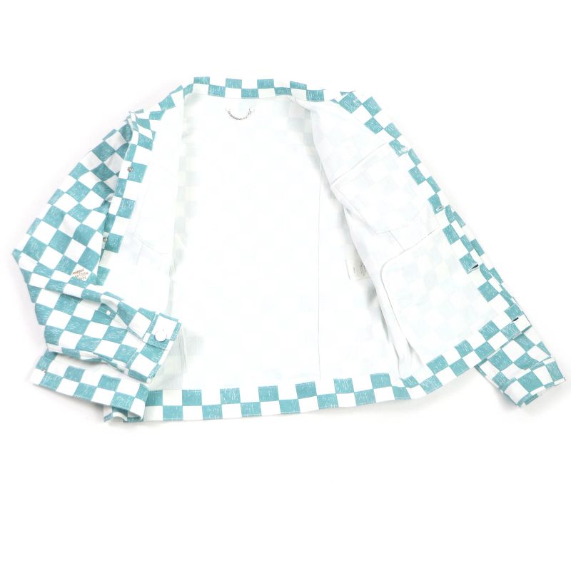 Louis Vuitton 21AW Hla20w Damier Denim Trucker Jacket Cabas-all White Blue 52