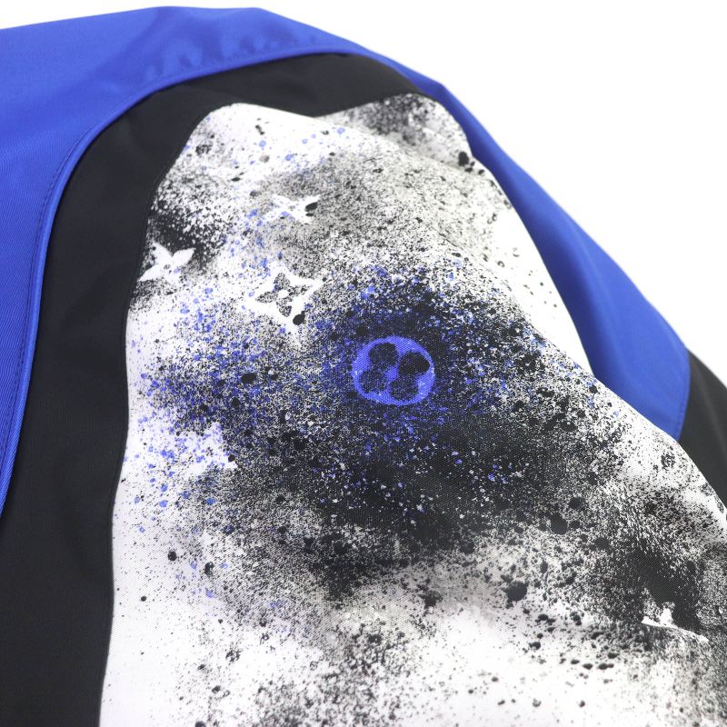 Louis Vuitton Hib30wrwk Splash Monogram Cotton Nylon Puffy Jacket Blouson Black