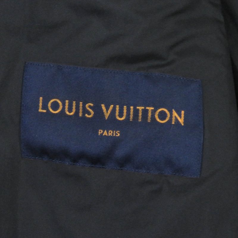Louis Vuitton Hib30wrwk Splash Monogram Cotton Nylon Puffy Jacket Blouson Black