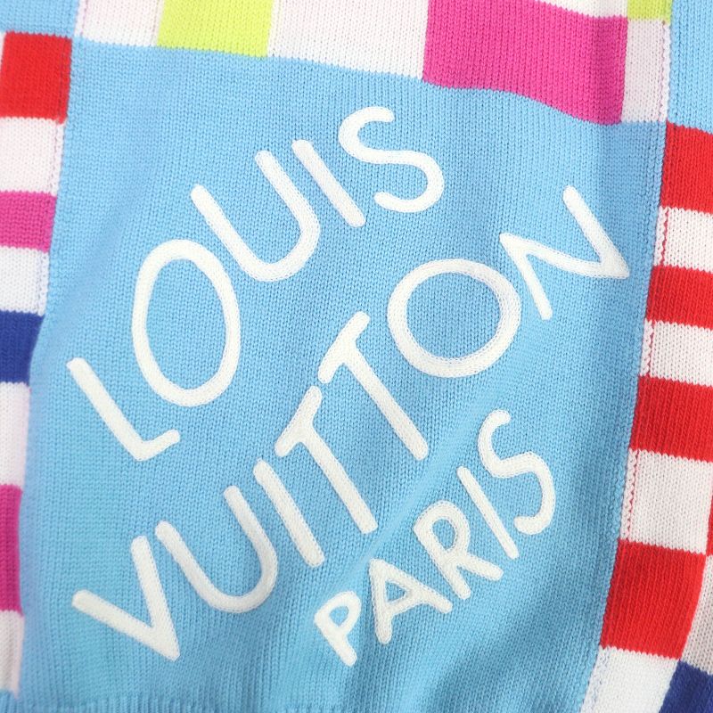 Louis Vuitton 1a8p48 2021 100% Wool Distorted Giant Damier Sweater Knit Light