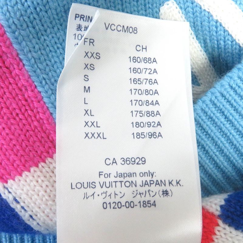 Louis Vuitton 1a8p48 2021 100% Wool Distorted Giant Damier Sweater Knit Light