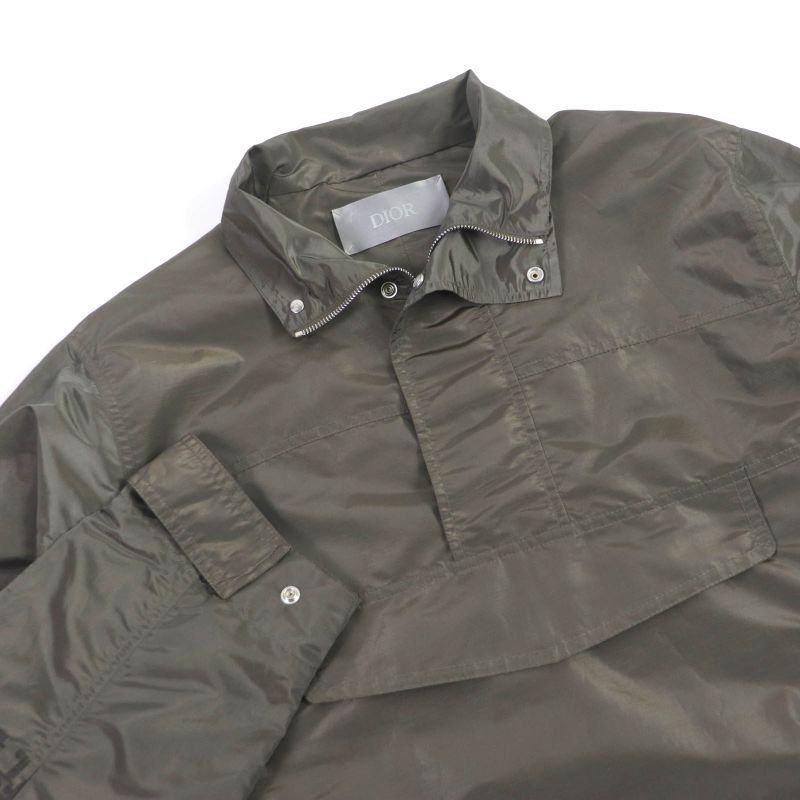 DIOR Homme 193c402a5149 Oblique Half Zip Anorak Jacket Nylon Blouson Khaki 44