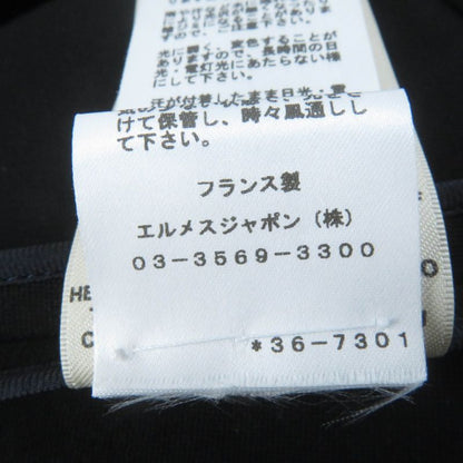 Hermes 2023 3e0315dj Front Design Knee Length Flared Skirt Black 42 Made In