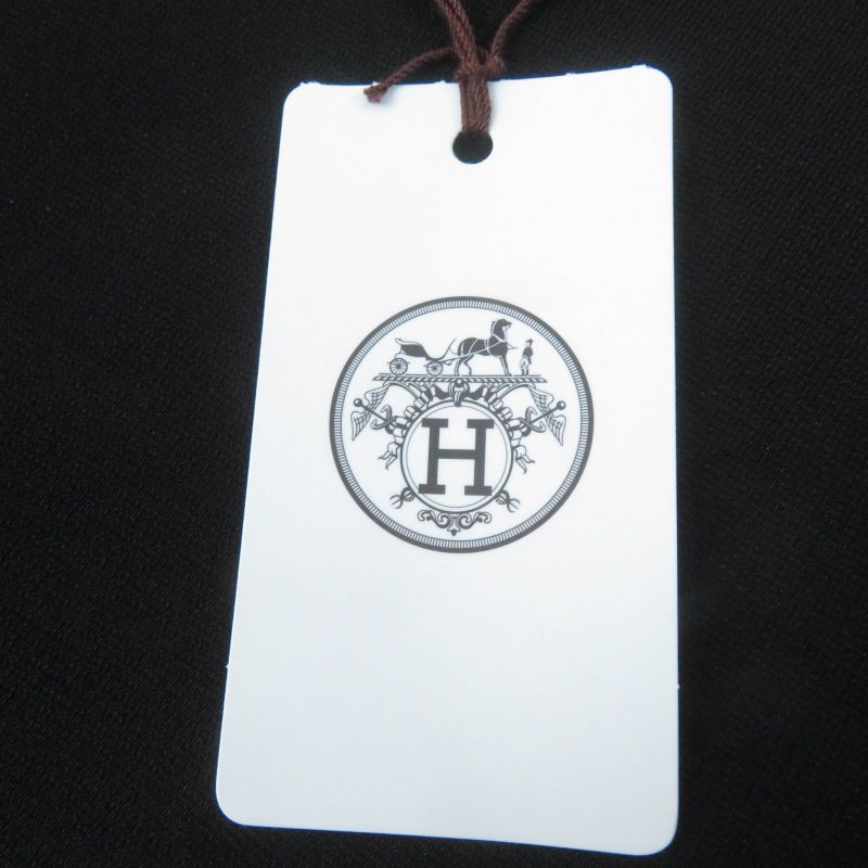 Hermes 2023 3e0315dj Front Design Knee Length Flared Skirt Black 42 Made In