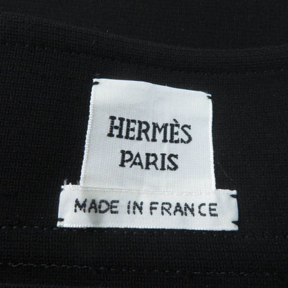 Hermes 2023 3e0315dj Front Design Knee Length Flared Skirt Black 42 Made In