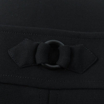 Hermes 2023 3e0315dj Front Design Knee Length Flared Skirt Black 42 Made In