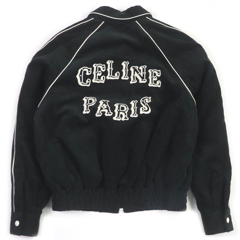 Celine 2q773580w Back Logo Embroidery Corduroy Lamb Leather Use Cotton Western