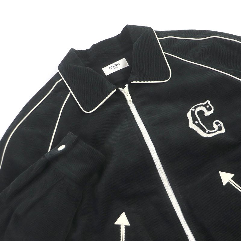 Celine 2q773580w Back Logo Embroidery Corduroy Lamb Leather Use Cotton Western