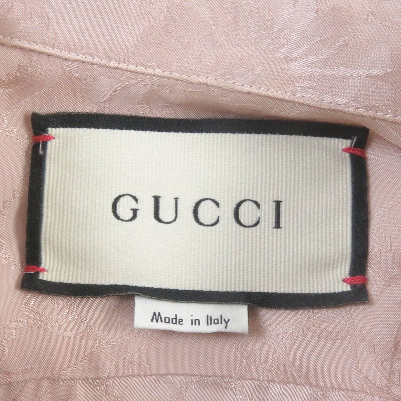 Gucci 596832 Daisies Jacquard Shirt GG Logo Daisy Long Sleeve Long Sleeve Shirt