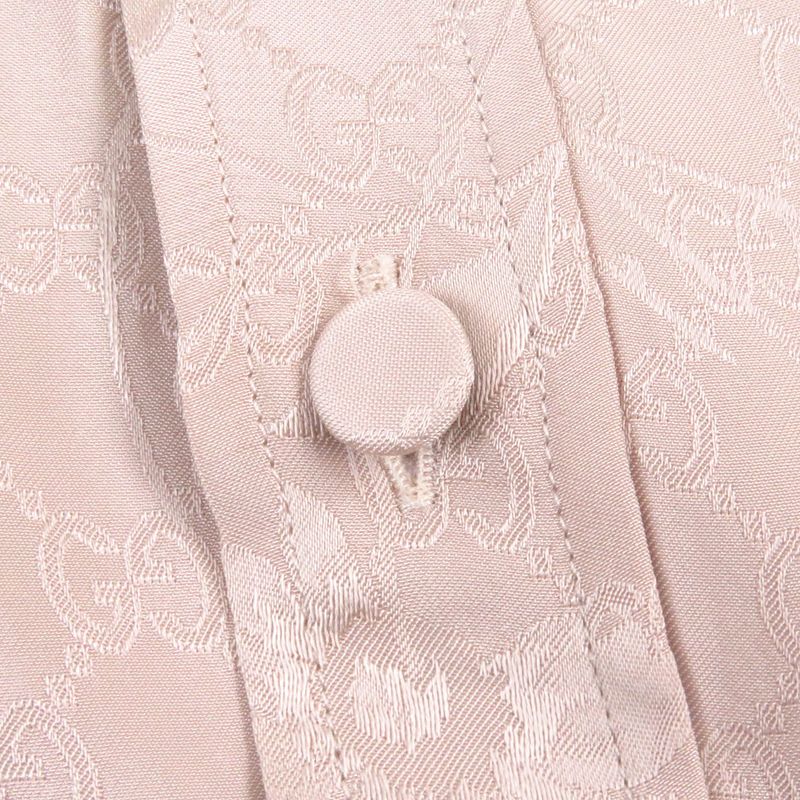 Gucci 596832 Daisies Jacquard Shirt GG Logo Daisy Long Sleeve Long Sleeve Shirt