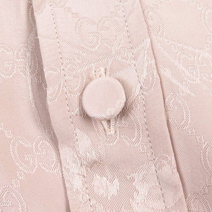 Gucci 596832 Daisies Jacquard Shirt GG Logo Daisy Long Sleeve Long Sleeve Shirt