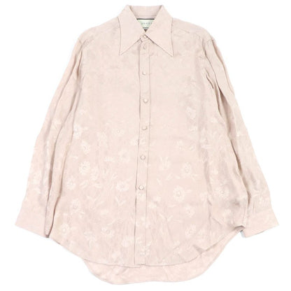 Gucci 596832 Daisies Jacquard Shirt GG Logo Daisy Long Sleeve Long Sleeve Shirt