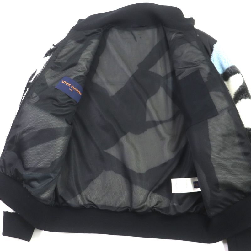  Louis Vuitton 24SS Hqy18w LV Ice Pattern Padded Zip Technical Fleece Jacket