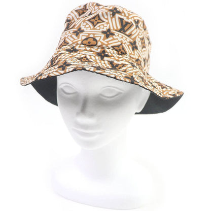 Louis Vuitton 2020 M76534 LV Crafty Monogram Reversible Bucket Hat Brown Black