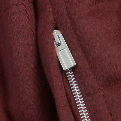 Hermes 100% Cashmere Lining Shared Nutria Leather Use Cotton Quilted Jacket