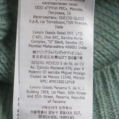 Gucci 22AW 715275 Sweater 100% Wool GG Embroidery V-neck Mixed Knit Low Gauge