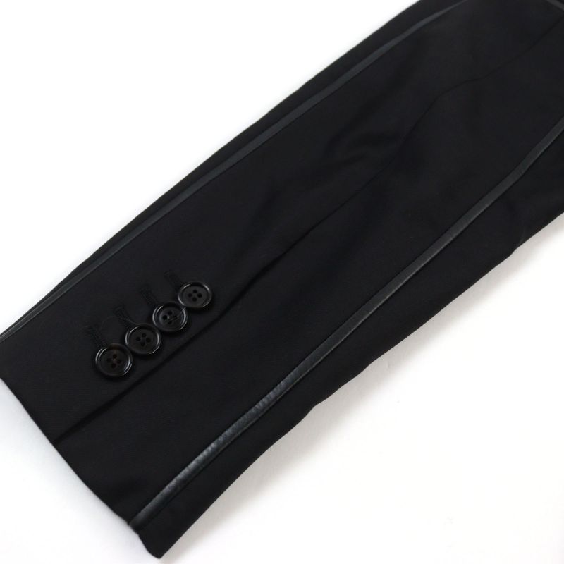 DIOR Homme DIOR Homme 533c289c3226 Leather Used Piping Single Smoking Jacket/tai