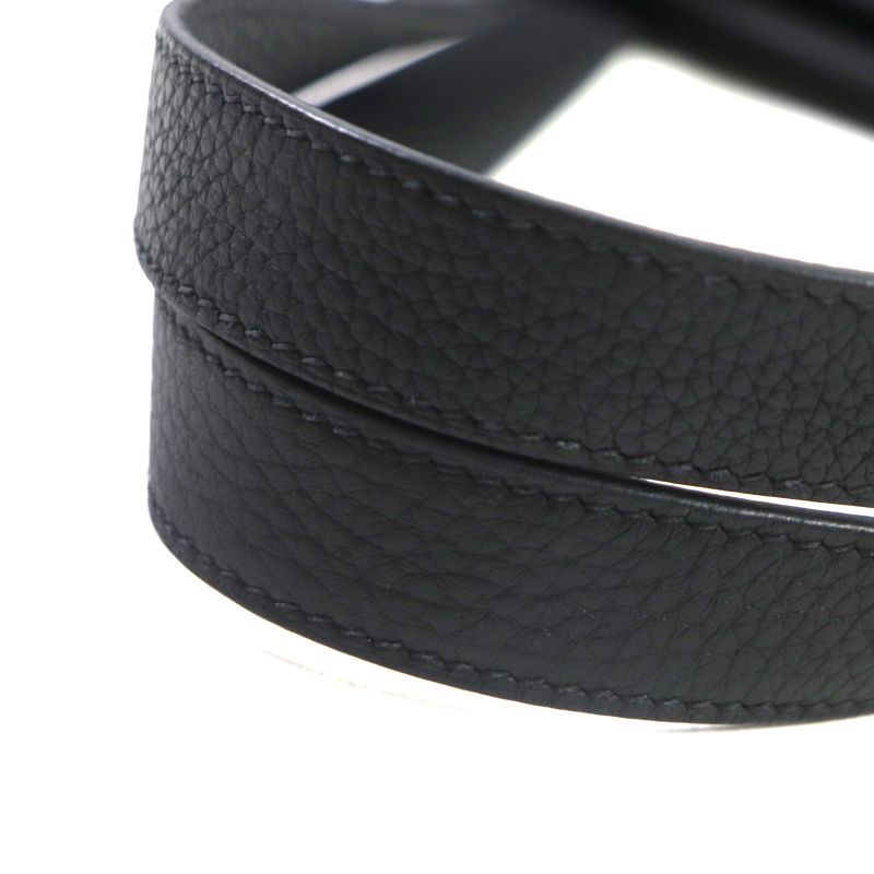 Hermes Pur Sangre Toile Militaire Taurillon Clemence Tote Bag Black Camel