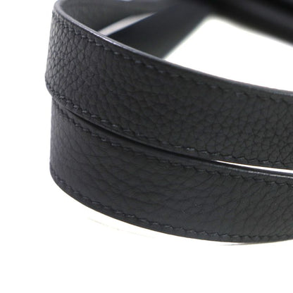 Hermes Pur Sangre Toile Militaire Taurillon Clemence Tote Bag Black Camel