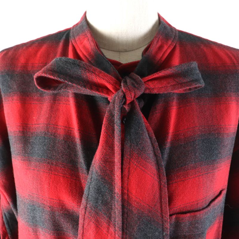 Balenciaga 492513 New Swing 100% Cotton Checked With Bar Ties Back Logo Print