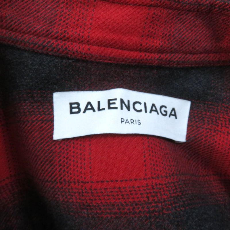 Balenciaga 492513 New Swing 100% Cotton Checked With Bar Ties Back Logo Print