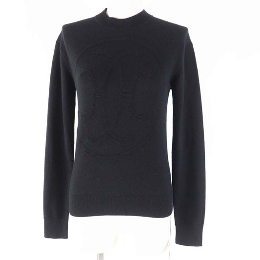 Hermes 23AW 3h2653d1 100% Cashmere H Lift Long Sleeve Knit Pullover Black 34