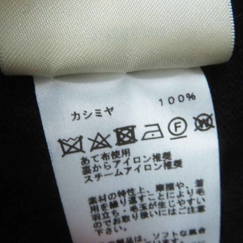 Hermes 23AW 3h2653d1 100% Cashmere H Lift Long Sleeve Knit Pullover Black 34