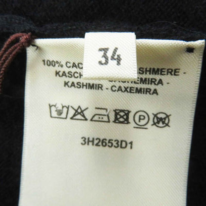 Hermes 23AW 3h2653d1 100% Cashmere H Lift Long Sleeve Knit Pullover Black 34